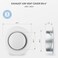 calimaero Round Vent Cover TVSA 6 Inch Small Round Air Vent with adjustable Register Diffuser Metal Wall Cover for Bathroom Kitchen Garage Outdoor Indoor use White RAL 9016