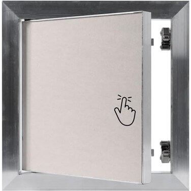 Repa Market 8 x 8 Inch Access Panel for Drywall with Aluminum FrameWall Hole CoverAccess Door Panel with Click Function HeavyDuty Service Hatch for Plumbing Electrical HVAC Access Door