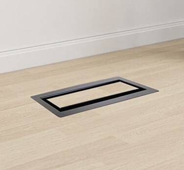 Zion Building Supplies Zion 3 x 10 Flush Mount Floor Register Matte Black Modern Floor Vent for AC Heating Air Vent Cover