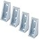 OTTFF 4 Pack 3 Hole 90 Degree Gusseted Fitting for 158 Strut Channel L Corner Bracket 732 Thick