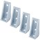 OTTFF 4 Pack 3 Hole 90 Degree Gusseted Fitting for 158 Strut Channel L Corner Bracket 732 Thick