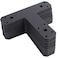 JIOU JIA 12 Pack Heavy Duty T Brackets for Wood Premium Powder Coated Flat Post and Beam Tie Plate 65 x 57 015 Thick Rust Resistant Mending Plate for Pergola Truss Timber Framing Matte Black