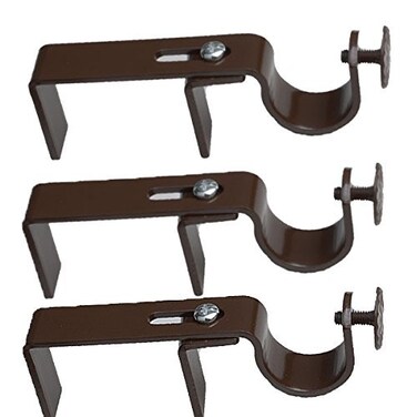 The NoNo Bracket Company NONO Bracket No Drill Curtain Rod Bracket for Vertical Blinds Outside Mounted Blinds Clip On Attachment Set of 3 No Drilling Required Renter Friendly Fits Rectangular Headrail