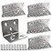 Aufuga Silver Stainless Steel Corner BracketJoint Right Angle BracketL Shape Heavy Duty Metal Corner Brace Shelf Supporter for Wood 20 15x12x12