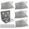 Aufuga Silver Stainless Steel Corner BracketJoint Right Angle BracketL Shape Heavy Duty Metal Corner Brace Shelf Supporter for Wood 20 15x12x12