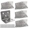 Aufuga Silver Stainless Steel Corner BracketJoint Right Angle BracketL Shape Heavy Duty Metal Corner Brace Shelf Supporter for Wood 20 15x12x12