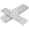 MOUNTAINARK 6 Pack 858 x 238 Flat Tie Mending Plate Galvanized Steel Repair Straight Bracket for Wood Beam Splice