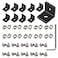 KOOTANS 10Set 2020Series 2 Hole 90 Degree Inside Corner Bracket Kit Black L Corner Bracket for 2020 Aluminum Extrusion Profile 6mm Slot with 20pcs M5 T Nuts 20pcs M5 Hex Screw 1pcs Wrench