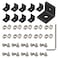 KOOTANS 10Set 2020Series 2 Hole 90 Degree Inside Corner Bracket Kit Black L Corner Bracket for 2020 Aluminum Extrusion Profile 6mm Slot with 20pcs M5 T Nuts 20pcs M5 Hex Screw 1pcs Wrench