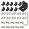 KOOTANS 10Set 2020Series 2 Hole 90 Degree Inside Corner Bracket Kit Black L Corner Bracket for 2020 Aluminum Extrusion Profile 6mm Slot with 20pcs M5 T Nuts 20pcs M5 Hex Screw 1pcs Wrench