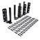 OZCO Ironwood Adjustable Joist Hanger Flush Connectors 8 10 Steel Powder Coated Finish Black 4 Pieces