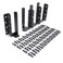 OZCO Ironwood Adjustable Joist Hanger Flush Connectors 8 10 Steel Powder Coated Finish Black 4 Pieces