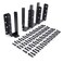 OZCO Ironwood Adjustable Joist Hanger Flush Connectors 8 10 Steel Powder Coated Finish Black 4 Pieces
