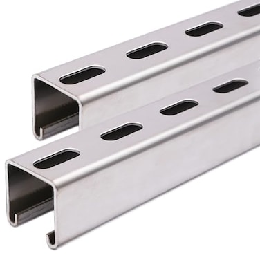 Surprecision Metal Strut Channel with Slotted Back 200mm787 304 Stainless Steel U Channel 2 Pcs Framing Steel Channel Efficient Support Solution Thickness 15mm Size 41x41mm