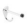 Sentry Supply PrimeLine 6566626T Hook and Bumper 318 In Projection Cast Zamak Construction Chrome Plated Finish Single Pack