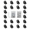 VICHSAMWY 20pcs Black 2020 Series 1720 Aluminum Profile Corner Bracket with 40pcs M5 T Nuts 40pcs M5 Screws 1pcs Wrench for Slot 6mm 20S Aluminum Rail Accessories 20PCS 1720 Corner Bracket