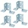 heneng 4 Pcs 8 Hole Wing Shaped Fitting for 158 Strut Channel 90 Degree Connector Bracket 316 Thick