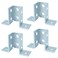 heneng 4 Pcs 8 Hole Wing Shaped Fitting for 158 Strut Channel 90 Degree Connector Bracket 316 Thick