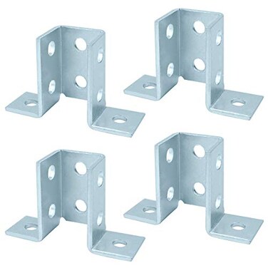 heneng 4 Pcs 8 Hole Wing Shaped Fitting for 158 Strut Channel 90 Degree Connector Bracket 316 Thick
