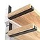 LEOPO 8 inch Shelf Brackets 4Pack 15 inch Thick Heavy Duty Industrial Bracket for DIY Floating Shelf Support Black Coated Wall Shelf Support 725 x 4 x 15