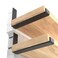 LEOPO 8 inch Shelf Brackets 4Pack 15 inch Thick Heavy Duty Industrial Bracket for DIY Floating Shelf Support Black Coated Wall Shelf Support 725 x 4 x 15