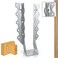 CAMNWAMN 25 Pack 2x8 Joist Hanger 18 Gauge LU28 Galvanizing Face Mount Joist Hangers Wood Hurricane Ties Rafters Tie