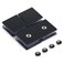 Ranbo Square Frameless Glass Clamp ConnectorShower Door Fixed PanelCorner Clamp 304 Stainless Steel for 516 12 812 mm Thickness 2 PC Matte Black