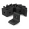 80/20 8020 4302 15 Series Aluminum 2 Hole Inside Corner Bracket 90 Degree Angle Bracket for 8020 T Slot Extruded Aluminum Extrusion 10 Black Anodize
