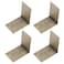 Tighall Antique Bronze Corner Brackets Brass Brace 236x157x004 Box Right Angle Edge Cover Pack of 4 for Wooden ToolboxCabinetChest
