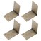 Tighall Antique Bronze Corner Brackets Brass Brace 236x157x004 Box Right Angle Edge Cover Pack of 4 for Wooden ToolboxCabinetChest