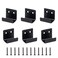 Atskonnen U Bracket Stainless Steel Mounting Brackets 16 x 13 Wall Hook Hanger Fastener Heavy Duty Billboard Holder Tile Hanger with Installation Screws6 Packs Black