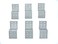 Inventorium Z Bracket 12 Hole 4 14 inch Each face Set of 6