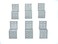 Inventorium Z Bracket 12 Hole 4 14 inch Each face Set of 6