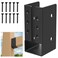 FMhotu ConcealedFlange Joist Bracket 12 Pack 2x4 Outdoor Concealed Mount Light Joist Hanger with Screws Q235B Steel Powder Coated for Beam Swing Handrail Fence