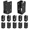 FMhotu ConcealedFlange Joist Bracket 12 Pack 2x4 Outdoor Concealed Mount Light Joist Hanger with Screws Q235B Steel Powder Coated for Beam Swing Handrail Fence