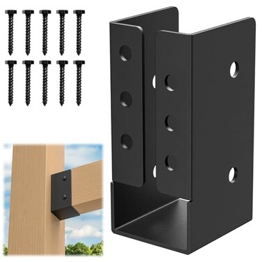 FMhotu ConcealedFlange Joist Bracket 12 Pack 2x4 Outdoor Concealed Mount Light Joist Hanger with Screws Q235B Steel Powder Coated for Beam Swing Handrail Fence