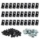 FORRCKY 30 Set 2028 2020 Aluminum Extrusion Corner Bracket 20 Series V T Slot Hardware L Right Angle Connector with M6 T Slide Nuts Bolt Screw for 2020 2040 2060 Black Extruded Aluminum Profile