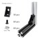 FORRCKY 30 Set 2028 2020 Aluminum Extrusion Corner Bracket 20 Series V T Slot Hardware L Right Angle Connector with M6 T Slide Nuts Bolt Screw for 2020 2040 2060 Black Extruded Aluminum Profile