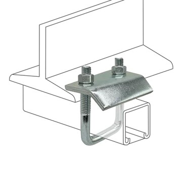 A.A 2 Pack Strut to Beam Clamp with Square UBolt and Nuts 1316 158 Channel 2