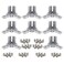 BLCCLOY 8Pcs 3030 Series Aluminum Extrusion Profile Tri Bracket 3Way End Corner Right Angle Connector for 30 Extruded Aluminium Esquina Profil T Slot 8mm with Screws