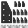 Seekliny 12pcs 2040 Aluminum Extrusion Joint Plate Connector Corner L Bracket 6Hole 2040 V Slot Hardware T Slotted Accessories with T Nuts and Screws for Aluminum Profile 3D Printer Frame Part Black