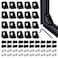 tchrules 20 Set Black 2020 Series Aluminum Profile Connector Kit 20pcs Corner Brackets with 40pcs M5 Screw Bolts and T Slide Nuts for 2020 Series Aluminum Profile Rail T Slot Extrusion Accessories