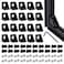 tchrules 20 Set Black 2020 Series Aluminum Profile Connector Kit 20pcs Corner Brackets with 40pcs M5 Screw Bolts and T Slide Nuts for 2020 Series Aluminum Profile Rail T Slot Extrusion Accessories