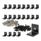 FORRCKY 20Sets 1010 10 Series Aluminum Extruded Profile Black Connector Brackets Kit 20PCS 1010 Extrusion Profiles Bracket with 40PCS Drop in T Nuts and Screws