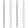 GBGS 4 Pcs 16 Flat Straight Brace BracketsSlotted Mending PlatesSlot for 516 Screw Stainless Steel