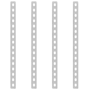 GBGS 4 Pcs 16 Flat Straight Brace BracketsSlotted Mending PlatesSlot for 516 Screw Stainless Steel
