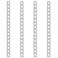 GBGS 4 Pcs 16 Flat Straight Brace BracketsSlotted Mending PlatesSlot for 516 Screw Stainless Steel