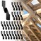 Herbert-fty Black Hurricane Ties for RaftersHurricane ClipsHurricane BracketsHurricane Straps for ShedRafter HangersTruss BracketsRafter BracketLeft 25 pcs