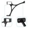 AMSOOM Foot Rail Bracket Heavy Duty Steel Ground Mount Combination Bar Foot Rail Bracket Railings Accessories Support for Railing Square TubingBlack2 Pack