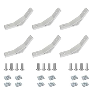 FORRCKY 6Pcs 10 Series 120 Degree Angle Bracket 1010 Aluminum Extrusion Corner 120Deg Joint Connector Brace for 120 Joiner 60deg 1020 1010 Extruded 1 Inch x 1 Inch Aluminium Profile